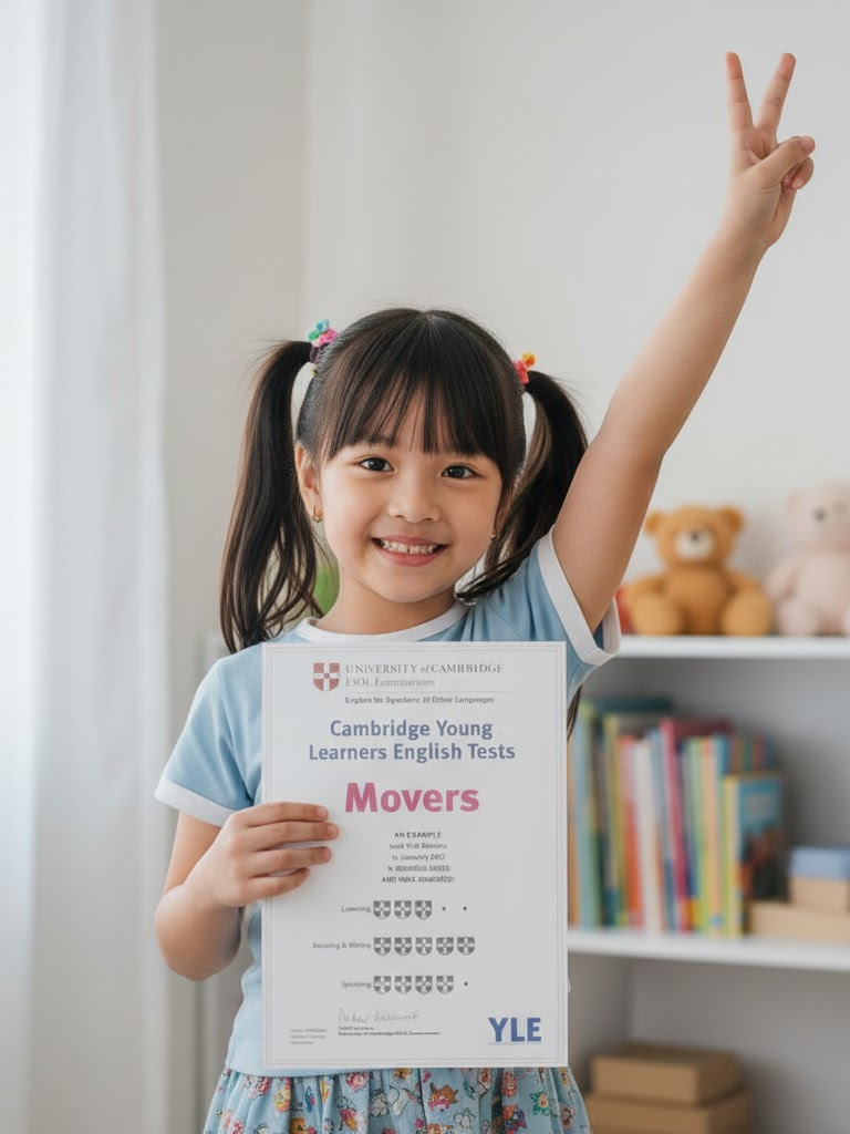 chứng chỉ Movers, A1 Movers, thi Movers, luyện thi Movers, tiếng Anh trẻ em A1, Cambridge English, ôn thi Movers cho bé, PalFish 1 kèm 1