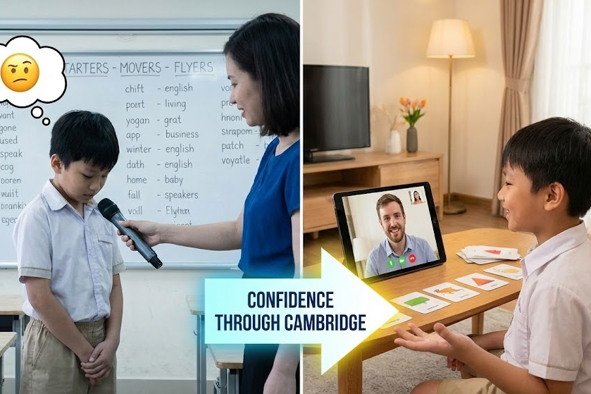 lộ trình Cambridge, chứng chỉ Starters Movers Flyers, mất gốc tiếng Anh, sự tự tin của trẻ, giai đoạn vàng học ngôn ngữ, phương pháp học tự nhiên, tâm lý trẻ em, PalFish, giáo trình Pearson, Self-Efficacy (Sự tự tin vào năng lực bản thân), The