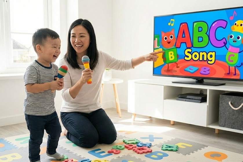 bé học chữ cái
