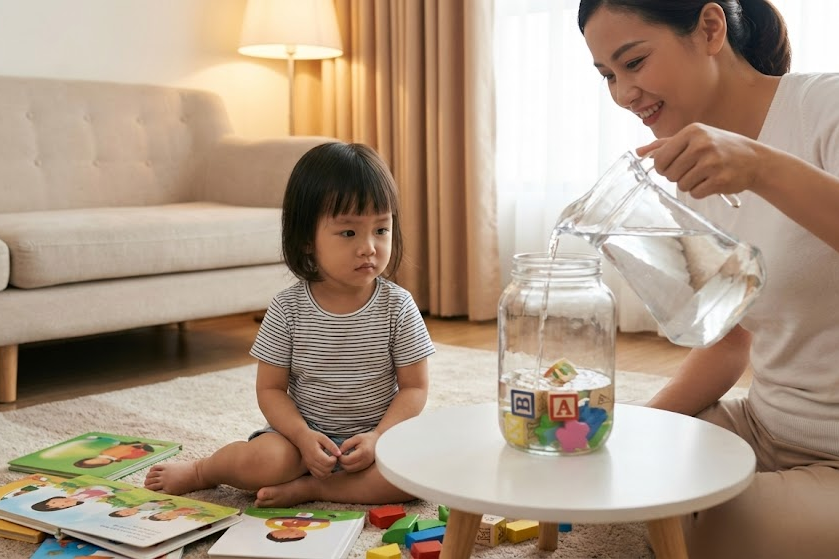 bé học tiếng anh