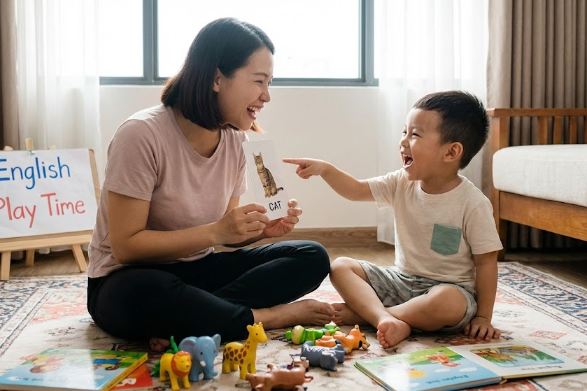 Trò chơi tiếng Anh cho mẹ và bé