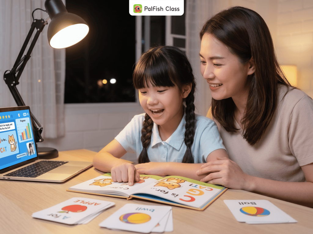 Phụ huynh đồng hành cùng con lớp 1 ôn tiếng Anh giao tiếp tại nhà